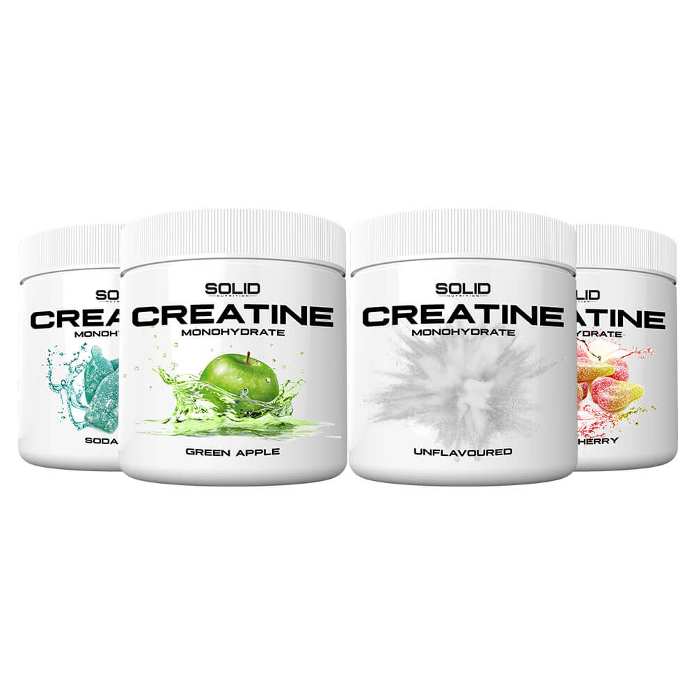 4 x SOLID Nutrition Creatine Monohydrate, 400 g i gruppen Kosttilskud & Fødevarer / Kreatin / Kreatinmonohydrat hos Tillskottsbolaget (SOLID78412)