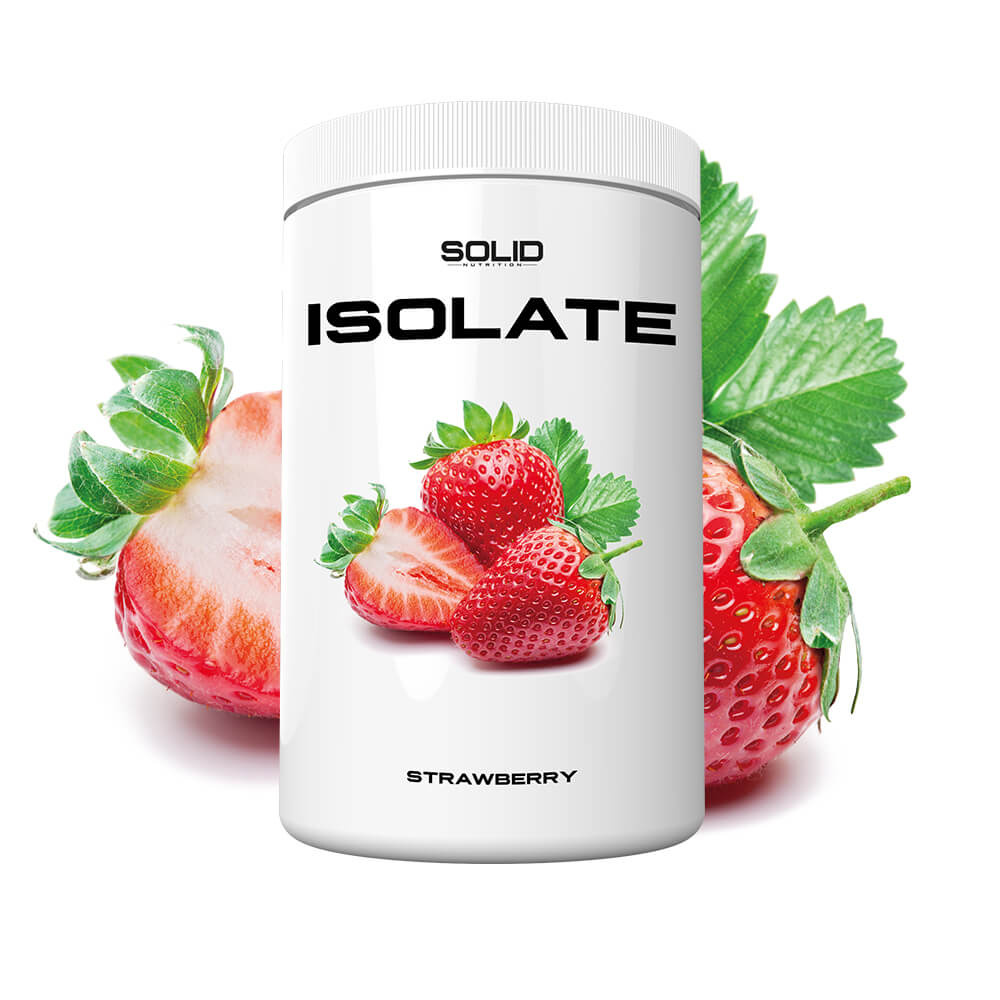 SOLID Nutrition Isolate, 750 g (Strawberry) i gruppen Kosttilskud & Fødevarer / Proteinpulver / Isolatprotein hos Tillskottsbolaget (SOLID85001-10)