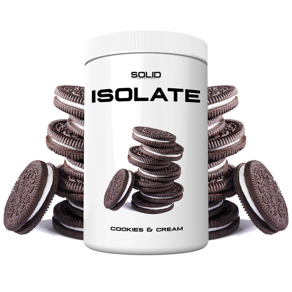 SOLID Nutrition Isolate, 750 g (Cookies & Cream) i gruppen Kosttilskud & Fødevarer / Proteinpulver / Isolatprotein hos Tillskottsbolaget (SOLID85001-3)