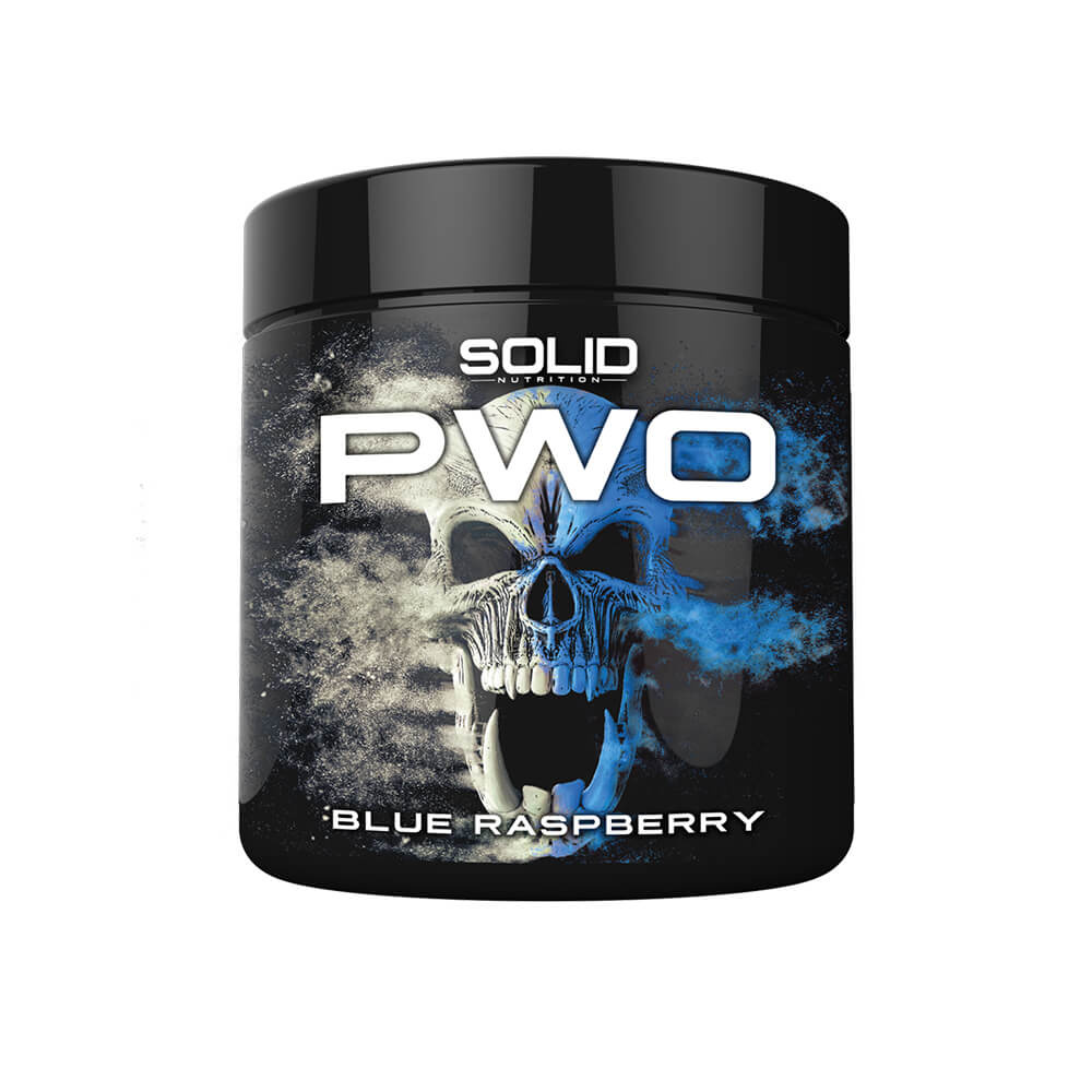 SOLID Nutrition BLACK LINE PWO, 400 g (Blue Raspberry) i gruppen Kosttilskud & Fødevarer / Præstationsforbedringer / Pre-Workout / PWO hos Tillskottsbolaget (SOLIDBLACKPWO-2)