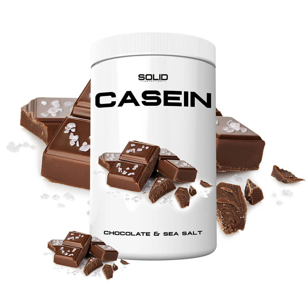 SOLID Nutrition Casein, 750 g (Chocolate & Sea Salt) i gruppen Kosttilskud & Fødevarer / Proteinpulver / Kaseinprotein hos Tillskottsbolaget (SOLIDCASEIN1-9)