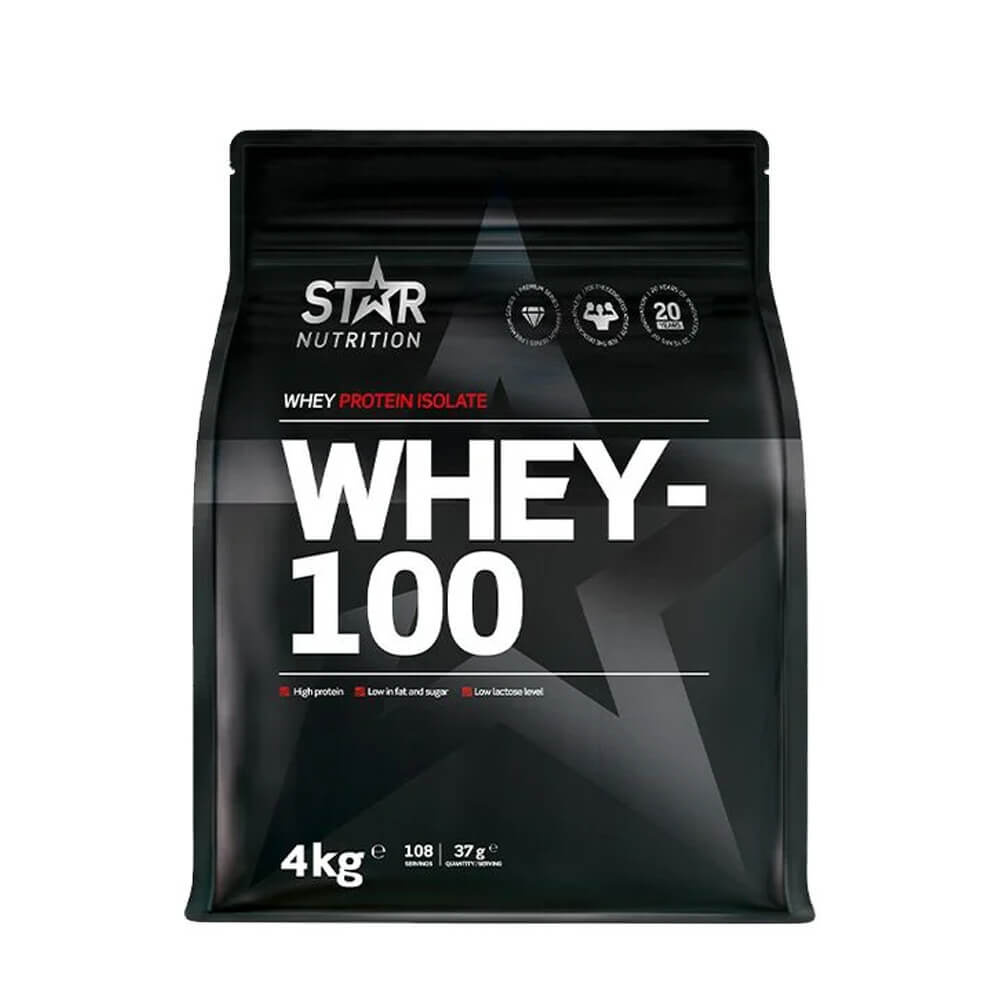 Star Nutrition Whey-100, 4 kg i gruppen Kosttilskud & Fødevarer / Proteinpulver / Isolatprotein hos Tillskottsbolaget (STAR7533)