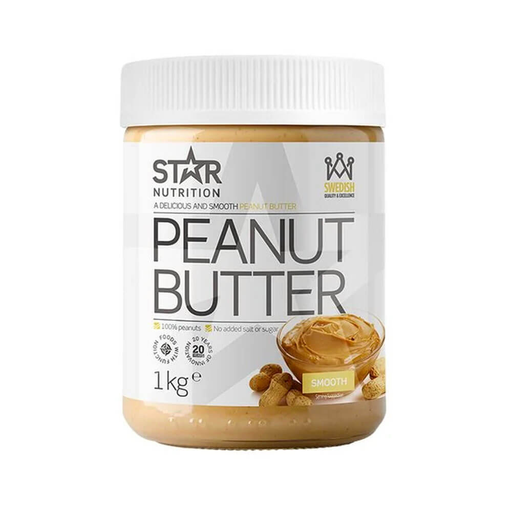 Star Nutrition Peanut Butter, 1 kg (Smooth) i gruppen Kosttilskud & Fødevarer / Fødevarer / Nøddesmør hos Tillskottsbolaget (STAR76866-1)