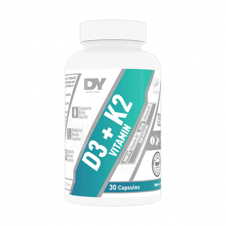 DY Nutrition Vitamin D3 + K2, 30 caps i gruppen Kosttilskud & Fødevarer / Vitaminer / Vitamin K2 + D3 hos Tillskottsbolaget (DY366544)