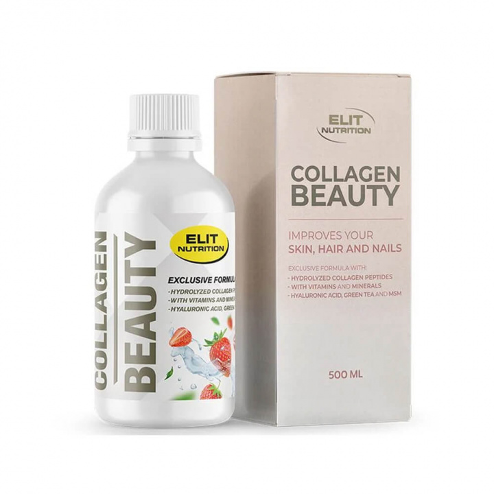 Elit Nutrition Collagen Beauty, 500 ml (Strawberry) i gruppen Kosttilskud & Fødevarer / Ledesundhed / Kollagen hos Tillskottsbolaget (ELIT65733)