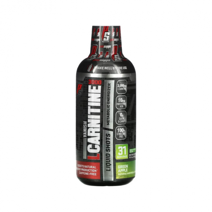 Pro Supps L-Carnitine 3000, 473 ml (Green Apple) i gruppen Kosttilskud & Fødevarer / Vægttab / Koffeinfri fedtforbrænder hos Tillskottsbolaget (PROSUPPS0577-3)